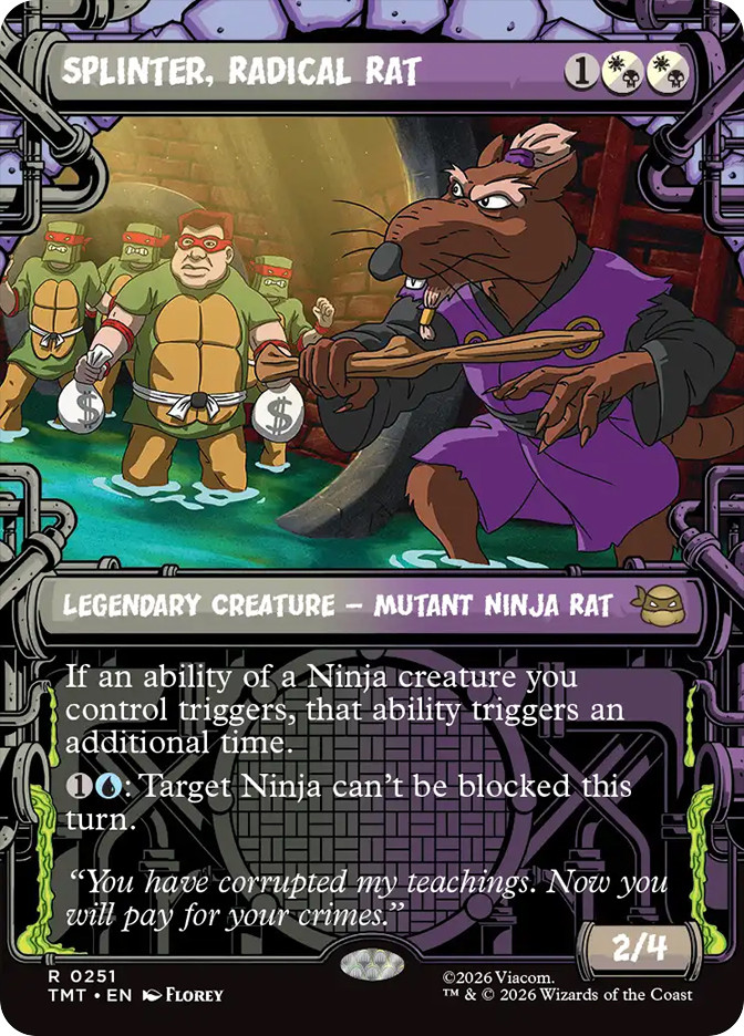 splinter mtg card Commander EDH Deck Splinter, Radical Rat 100 Magic Cards Custom Deck Ninjas Teenage Mutant Ninja Turtles TMNT PartnerCharacter select (You can have two commanders if both have this ability.) How To Play The Splinter