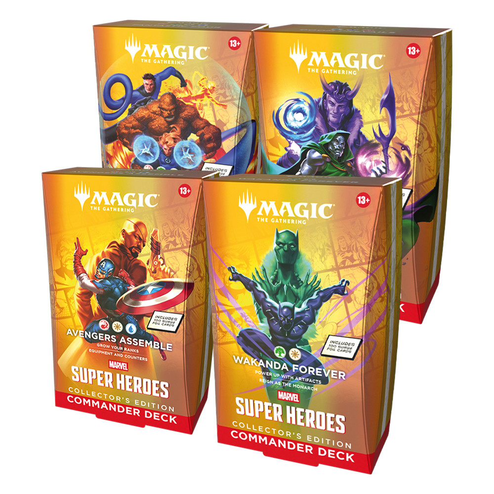 MTG Super Heroes コレクターズエディション 4種セット Marvel Super Heroes Collector's Edition Commander Decks - Set of 4