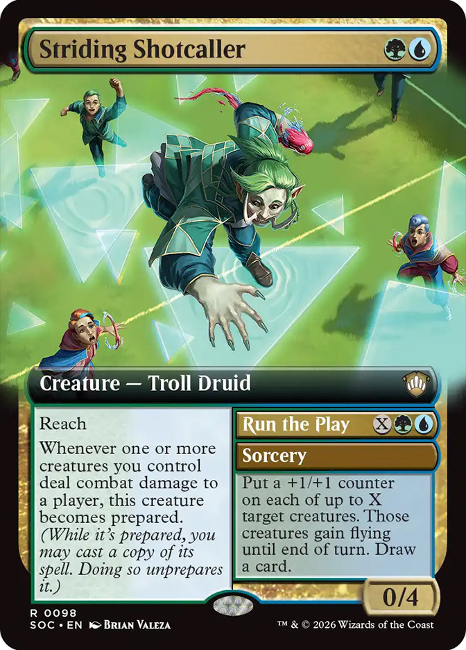Striding Shotcaller // Run the Play | Secrets of Strixhaven Commander | Star City Games Striding Shotcaller // Run the Play | Secrets of Strixhaven Commander | Star City Games