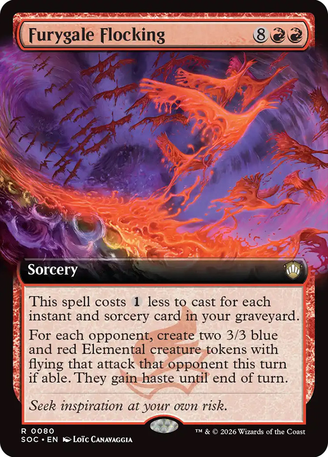 撹乱する群れ　foil　mtg Furygale Flocking | Secrets of Strixhaven Commander | Star City Games