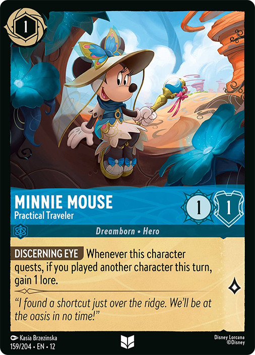Disney LORCANA JP Minnie Mouseミニー銃士隊の勇者 Minnie Mouse - Practical Traveler | Wilds Unknown | Star City Games