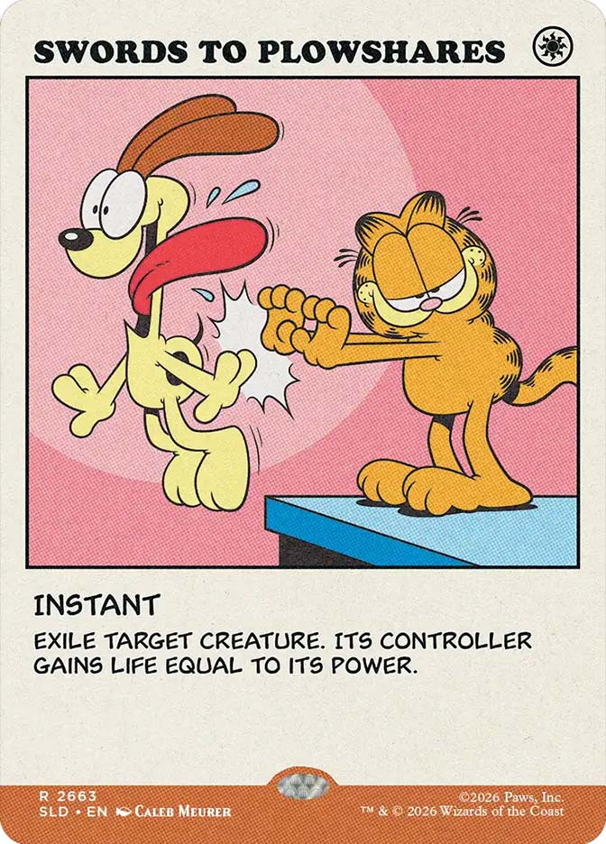 Swords to Plowshares (Garfield) | Secret Lair Drop | Star City Games