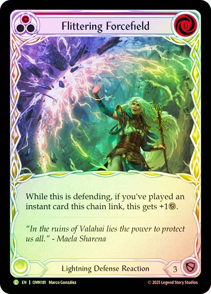 Flittering Forcefield (Red) | Omens of the Third Age | Star City Games