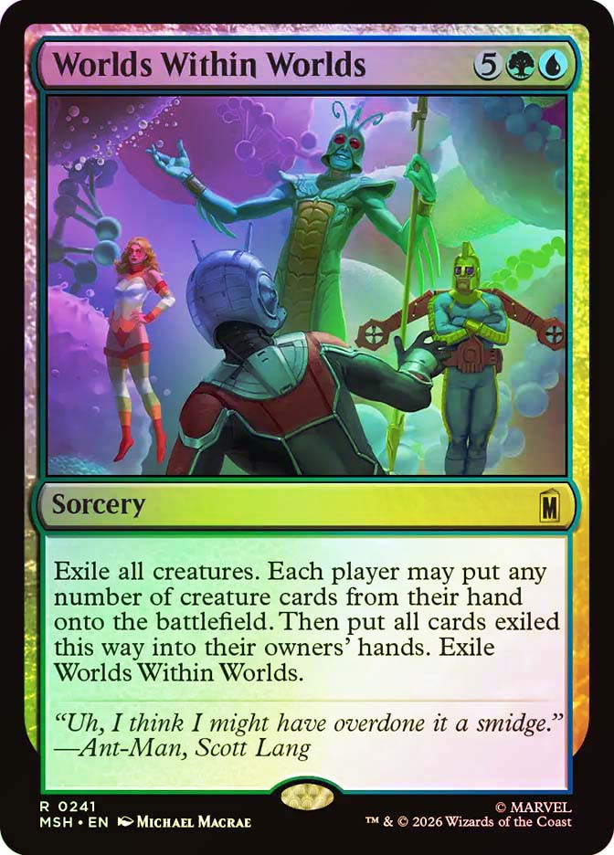 mtg worlds cards Magic: The Gathering Edge of Eternities Commander Deck then puts all cards revealed this way that werent put onto the battlefield on the bottom of their library. Emrakul, the World Anew Magic