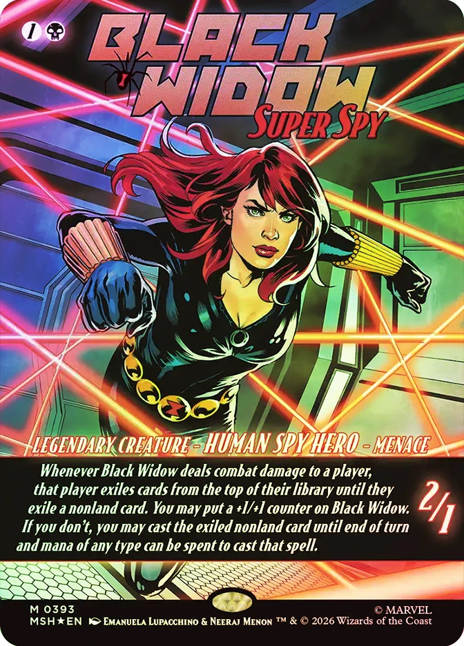 MTG Black Widow スーパースパイ、ブラック・ウィドウ foil MTG Black Widow スーパースパイ、ブラック・ウィドウ foil Black