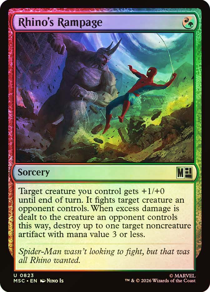 mtg rampage cards Rhino's Rampage [SGL-MTG-MSC-823-ENF]