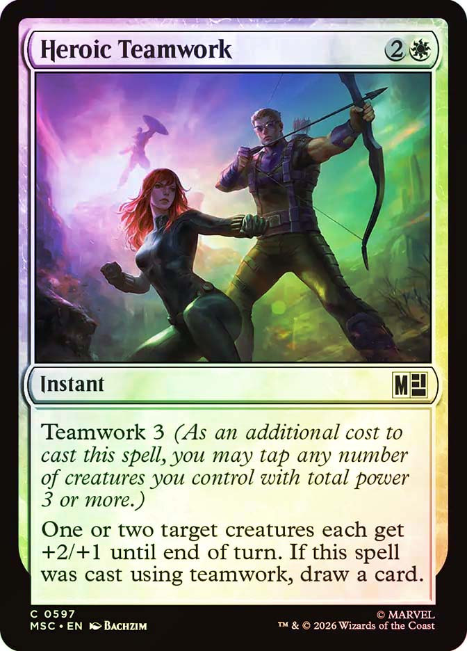 mtg cards with heroic Heroic Teamwork [SGL-MTG-MSC-597-ENF]