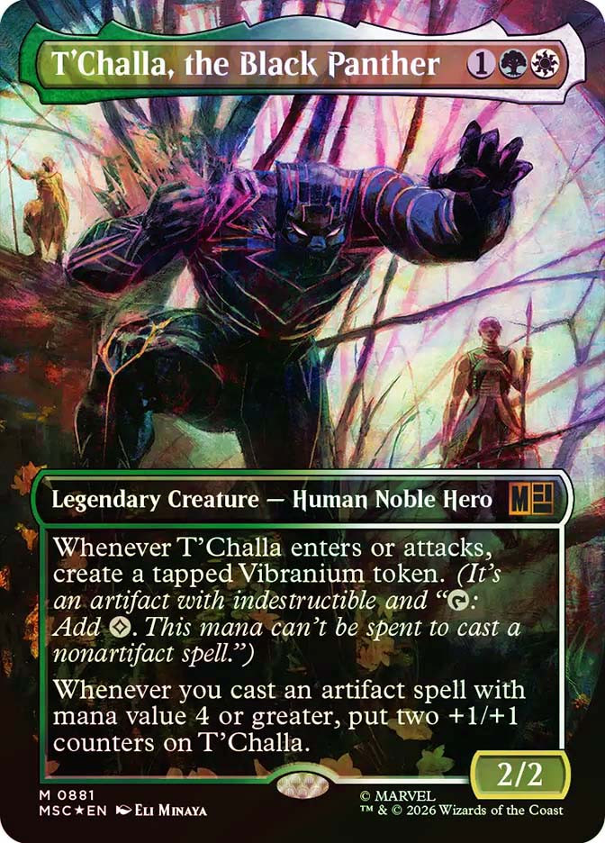 Marvel Civil War T'Challa ブラックパンサー　衣装カード T'Challa, the Black Panther | Marvel Super Heroes Commander | Star