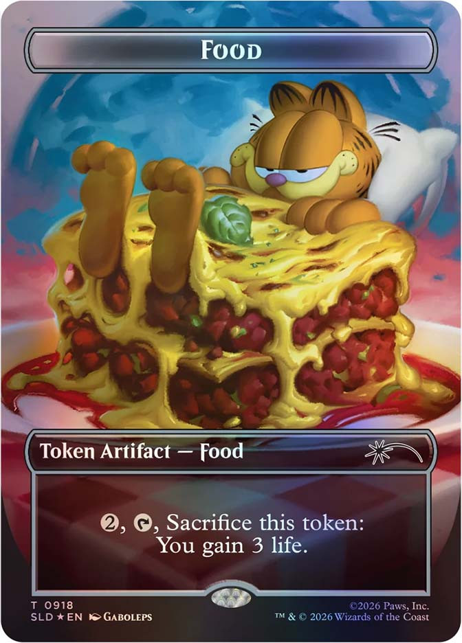 マジック：ザ・ギャザリング secret Lair LASAGUNA FOOD TOKEN foil Food Token} (Garfield) | Secret Lair Drop | Star City Games