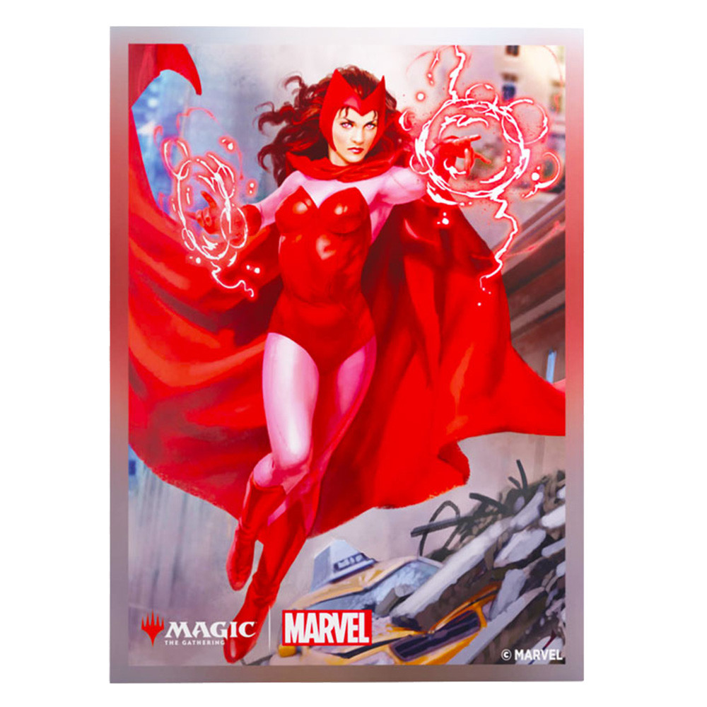 MARVEL SUPER HEROESプロテクターメタリックスカーレットウィッチ Gamegenic Premium Art Sleeves - Marvel Super Heroes - The Scarlet
