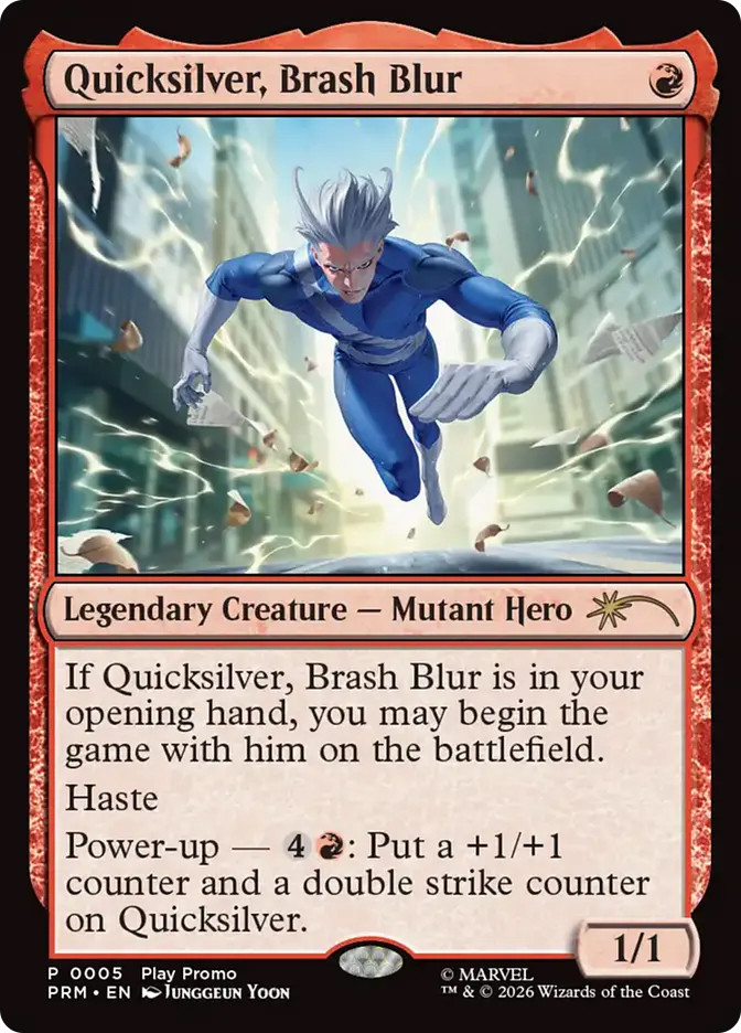 奔放なる閃影、クイックシルバー/Quicksilver, Brash Blur Quicksilver, Brash Blur (Marvel) (Play Promo) | Promo | Star City