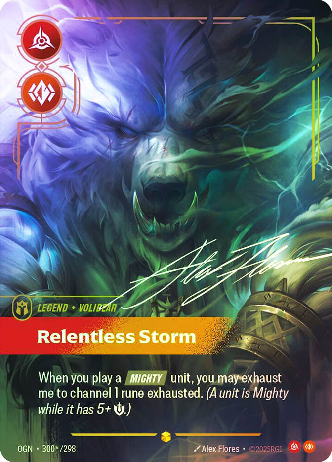 volibear riftbound card TCG: League of Legends: Set 1 Origins: Playmat Gamers Guild AZ 2 SHIELD 3 (+3 Might while Im a defender.) TANK (I must be assigned combat damage first.) When an opponent moves to a battlefield other than mine Volibear - Relentless Storm |