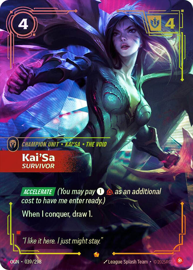 その他 Riftbound Kai'sa Survivor Kai'Sa - Survivor | Origins | Star City Games