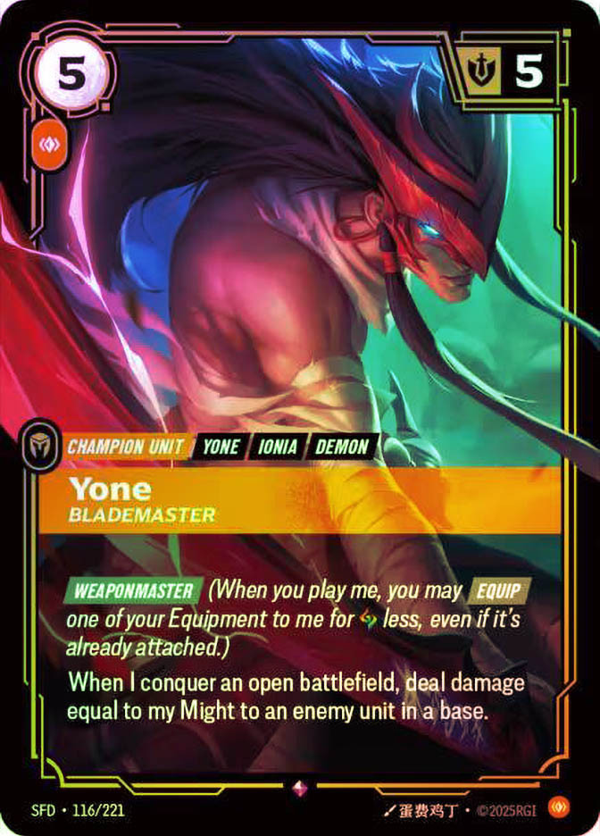 その他 Riftbound - Yone BLADEMASTER 233/221 Yone - Blademaster | Spiritforged | Star City Games