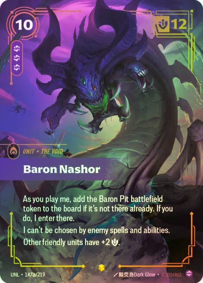 その他 Baron Nashor UNL147a/219 Riftbound Baron Nashor | Unleashed | Star City Games