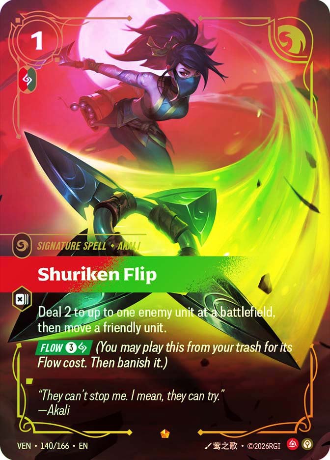 その他 Riftbound Akali Shuriken Flip VEN140/166 Shuriken Flip | Vendetta | Star City Games
