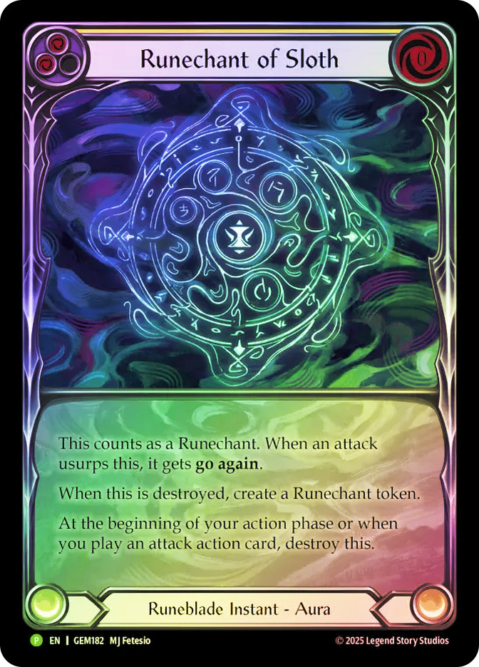 Runechant of Sloth RF GEM182 未使用 FaB Runechant of Sloth (GEM Pack) | GEM Pack | Star City Games
