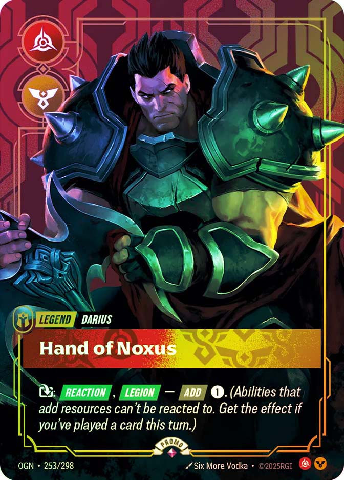 Hand of Noxus Darius Riftbound オーバーナンバー Darius - Hand of Noxus (Release) | Promotional Cards | Star City Games