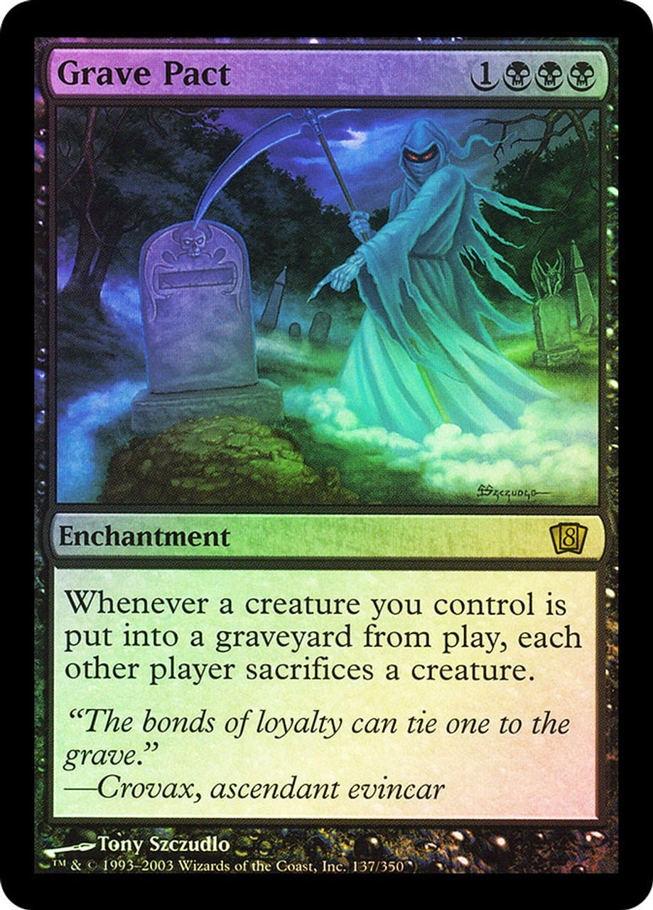 MtG　Grave Pact　英語　コンフェッティFoil Grave Pact (Borderless) (Confetti Foil) | Enchanting Tales