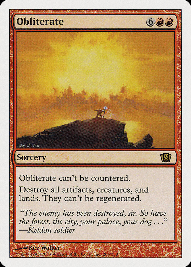 Mtg 抹消/Obliterate 英語版　foil マジック：ザ・ギャザリング - MTG 抹消/Obliterate 英語 Foil 1枚 8版