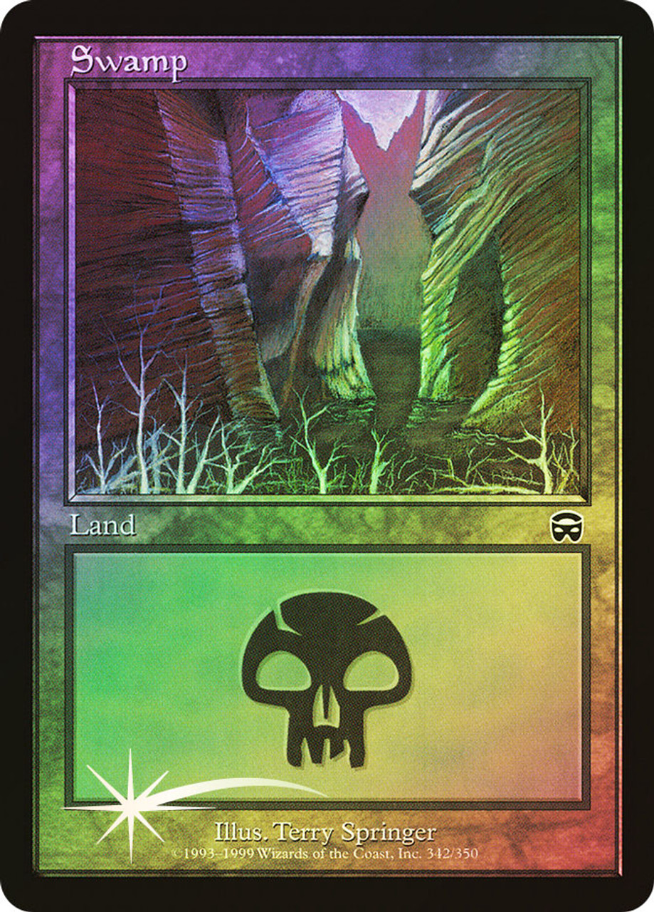 MTG foil 英語版 沼 Swamp Avon 0003 SLP ② s-l400.jpg