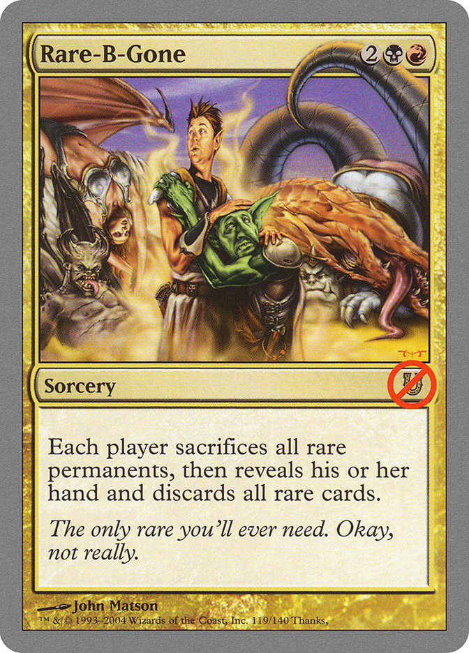 unhinged cards mtg Rare-B-Gone
