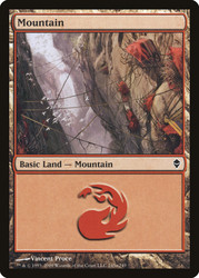 Mountain (#245a) (Regular Art)\nZendikar\nSingle\nMagic The Gathering