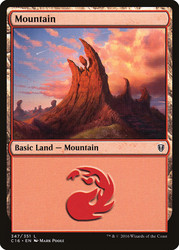 Mountain (#347)\nCommander: 2016 Edition\nSingle\nMagic The Gathering