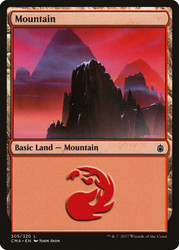 Mountain (#305)\nCommander Anthology\nSingle\nMagic The Gathering