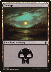 Swamp (#301)\nCommander: 2017 Edition\nSingle\nMagic The Gathering