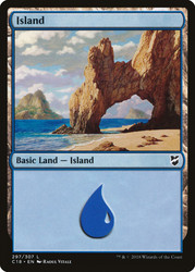 Island (#297)\nCommander: 2018 Edition\nSingle\nMagic The Gathering