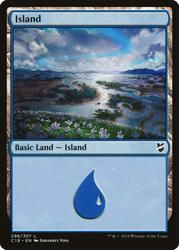 Island (#298)\nCommander: 2018 Edition\nSingle\nMagic The Gathering
