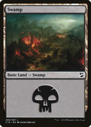 Swamp (#299)\nCommander: 2018 Edition\nSingle\nMagic The Gathering