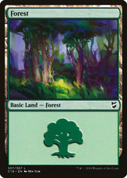 Forest (#307)\nCommander: 2018 Edition\nSingle\nMagic The Gathering