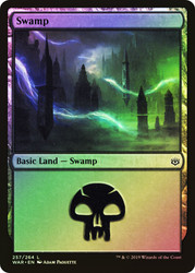 Swamp (#257)\nWar of the Spark\nSingle\nMagic The Gathering