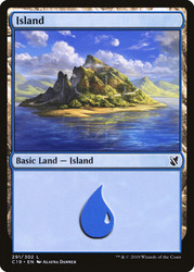 Island (#291)\nCommander: 2019 Edition\nSingle\nMagic The Gathering