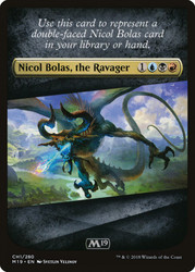 {Checklist Card} (Nicol Bolas, the Ravager)\nCore Set 2019\nSingle\nMagic The Gathering