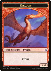 {Dragon Token}\nWar of the Spark\nSingle\nMagic The Gathering