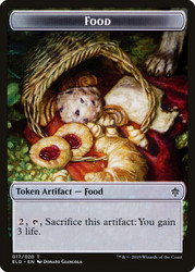 {Food Token} (#17)\nThrone of Eldraine\nSingle\nMagic The Gathering