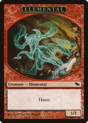 {Elemental Token} (Red)\nShadowmoor\nSingle\nMagic The Gathering