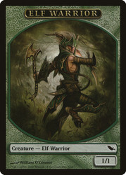 {Elf Warrior Token} (Green)\nShadowmoor\nSingle\nMagic The Gathering
