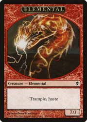 {Elemental Token}\nZendikar\nSingle\nMagic The Gathering