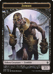 {Zombie Token}\nKhans of Tarkir\nSingle\nMagic The Gathering