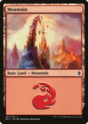 Mountain (#267) (Regular Art)\nBattle for Zendikar\nSingle\nMagic The Gathering