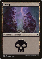 Swamp (#263) (Regular Art)\nBattle for Zendikar\nSingle\nMagic The Gathering
