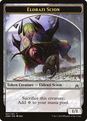 {Eldrazi Scion Token} (#1)\nOath of the Gatewatch\nSingle\nMagic The Gathering