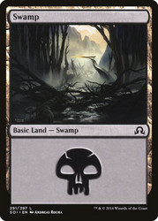 Swamp (#291)\nShadows over Innistrad\nSingle\nMagic The Gathering