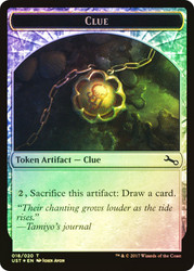 {Clue Token} (Full Art)\nUnstable\nSingle\nMagic The Gathering