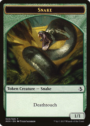 {Snake Token}\nAmonkhet\nSingle\nMagic The Gathering