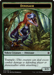 {Dinosaur Token} // {Treasure Token} (#8)\nIxalan\nSingle\nMagic The Gathering
